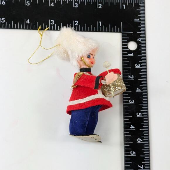 Vintage Drummer Boy Christmas Tree Ornaments Drum Major Soldier 50s MCM Holiday - Picture 16 of 16